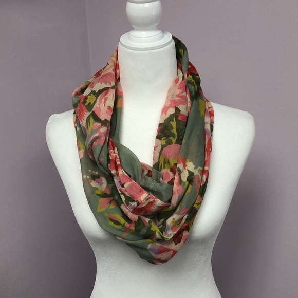 J. Jill Accessories - J.Jill Lightweight Floral Spring Infinity Scarf
